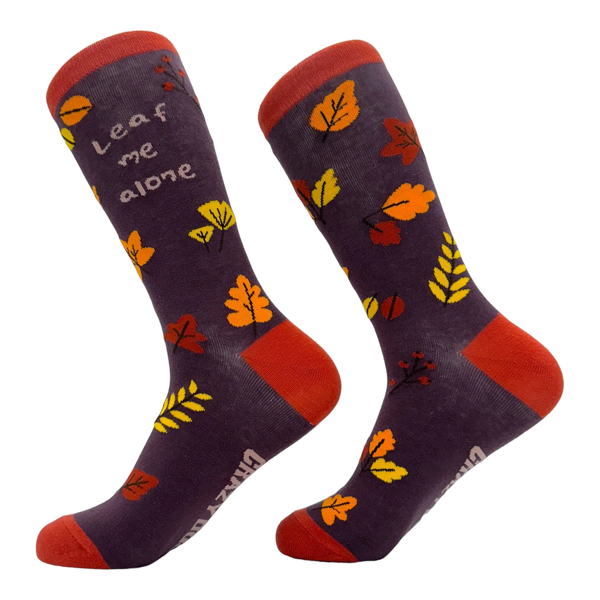Women's Leaf Me Alone Socks sold by Crazy Dog T-Shirts product image thumbnail 2