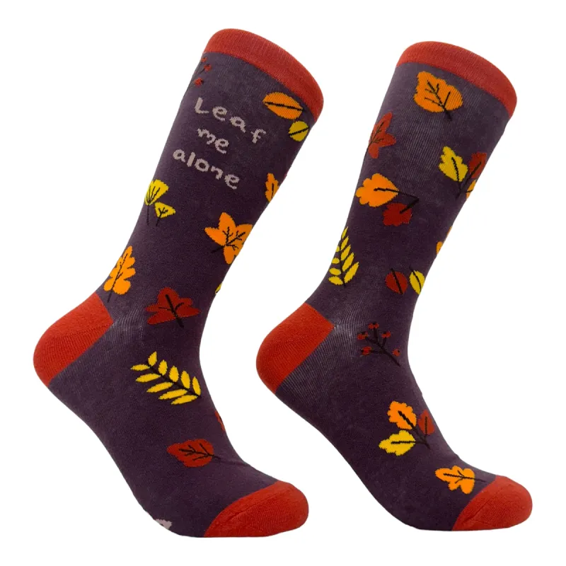 Women's Leaf Me Alone Socks sold by Crazy Dog T-Shirts