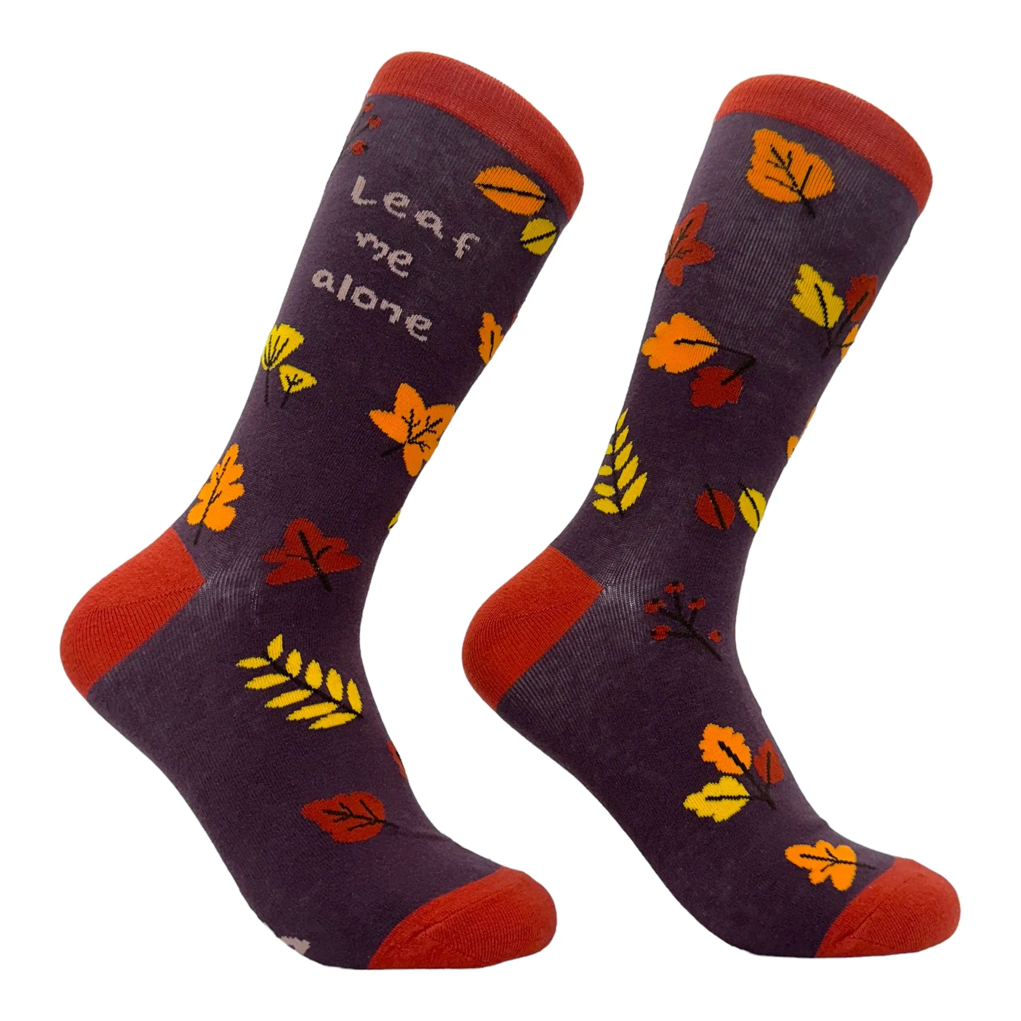 Women's Leaf Me Alone Socks sold by Crazy Dog T-Shirts