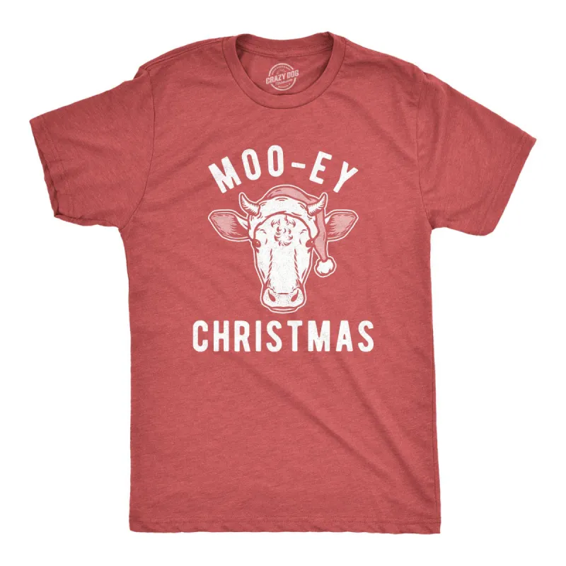 Moo-ey Christmas Men's T Shirt sold by Crazy Dog T-Shirts