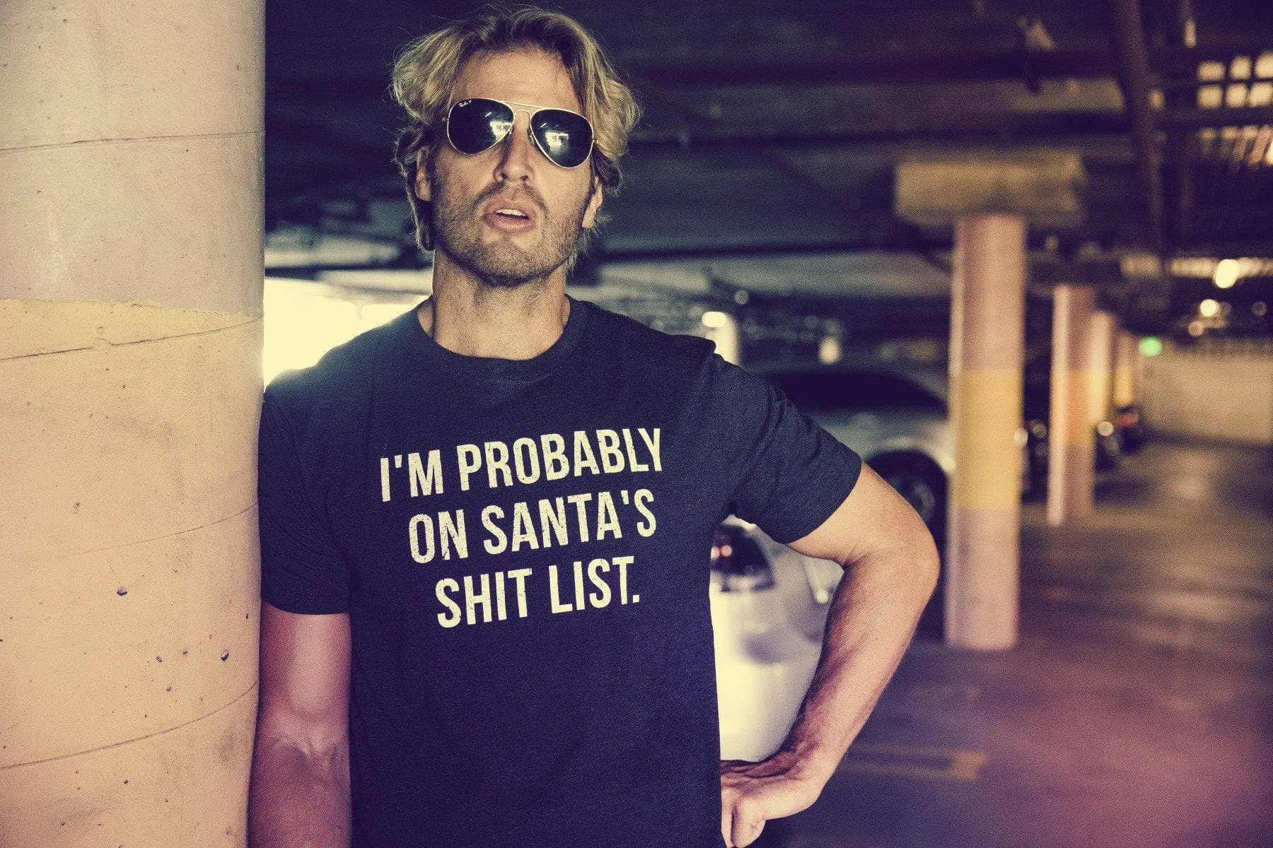 I'm Probably On Santa's Shit List Men's T Shirt sold by Crazy Dog T-Shirts product image thumbnail 3