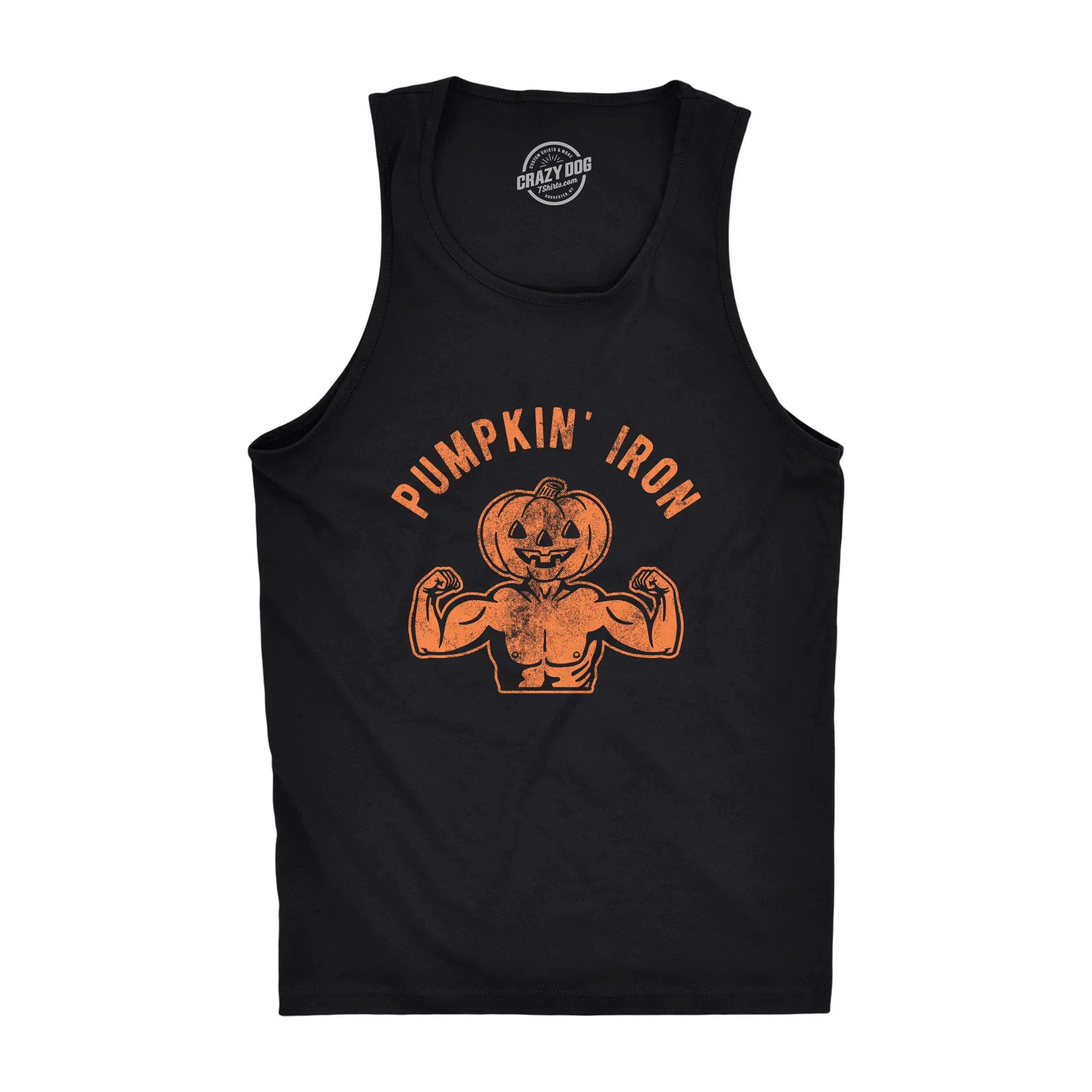 Pumpkin Iron Men's Tank Top sold by Crazy Dog T-Shirts