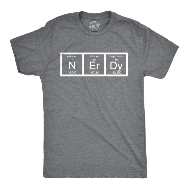 Element of Nerdy Men's T Shirt sold by Crazy Dog T-Shirts