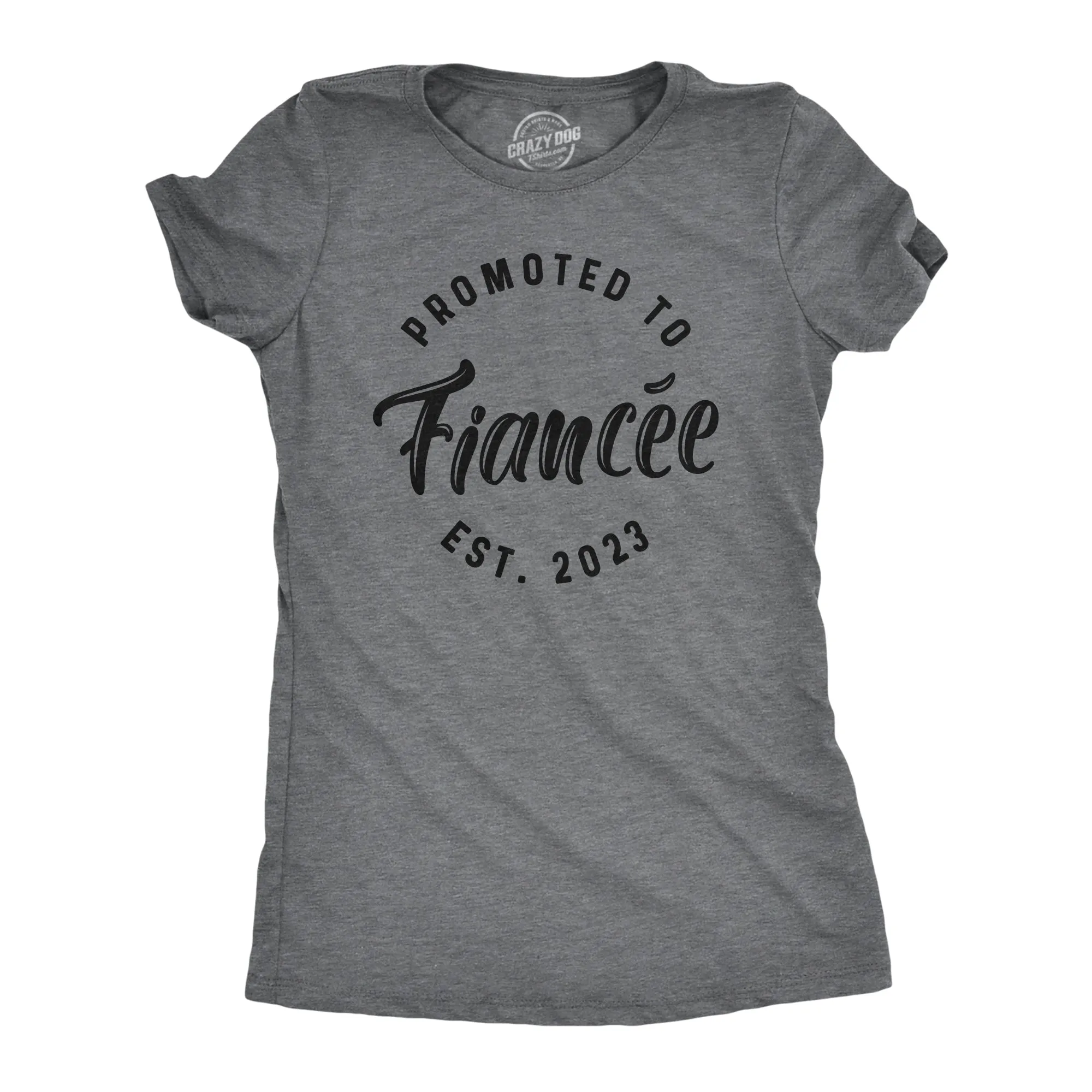 Promoted To Fiancee 2022 Women's T Shirt sold by Crazy Dog T-Shirts product image thumbnail 3