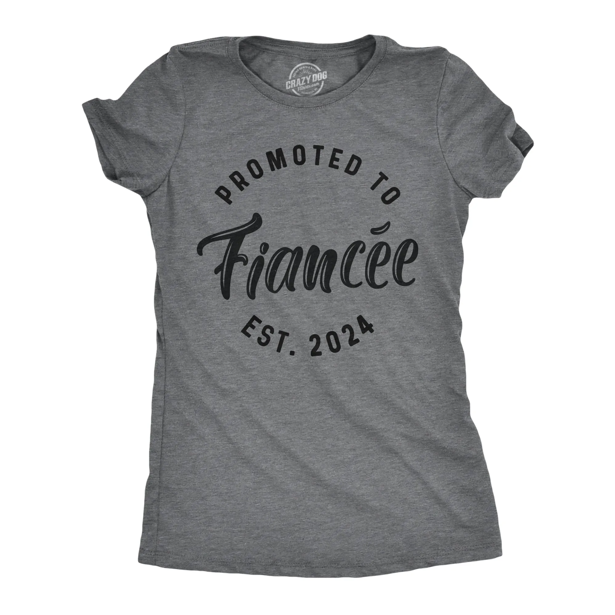 Promoted To Fiancee 2022 Women's T Shirt sold by Crazy Dog T-Shirts product image thumbnail 4