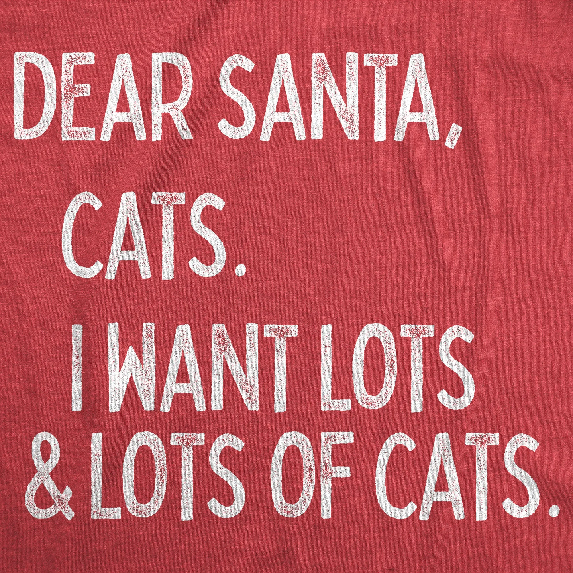 Dear Santa Cats I Want Lots Of Cats Women's T Shirt sold by Crazy Dog T-Shirts product image thumbnail 2