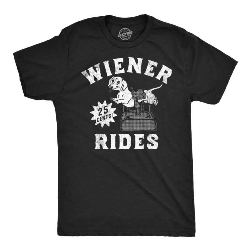 Wiener Rides Men's T Shirt sold by Crazy Dog T-Shirts