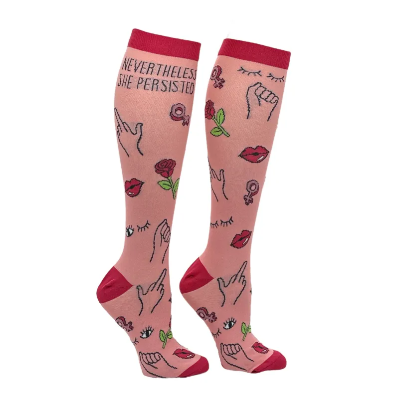 Nevertheless She Persisted Compression Socks sold by Crazy Dog T-Shirts
