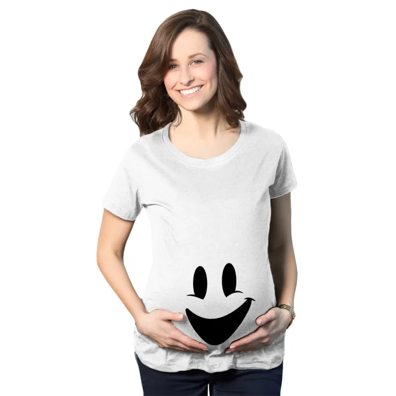 Smiling Ghost Maternity T Shirt sold by Crazy Dog T-Shirts