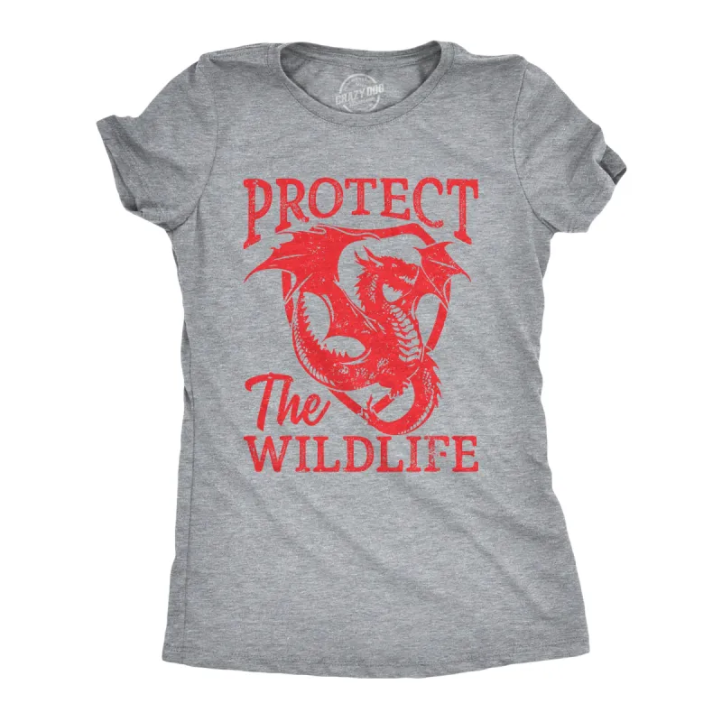 Protect The Wildlife Dragon Women's T Shirt sold by Crazy Dog T-Shirts