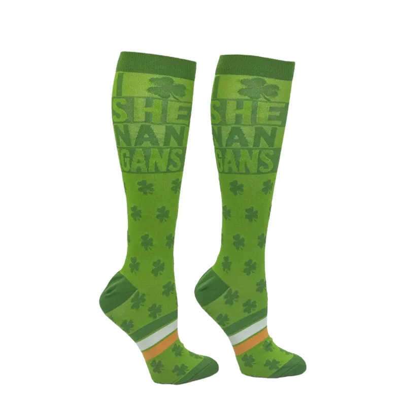 I Clover Shenanigans Compression Socks sold by Crazy Dog T-Shirts