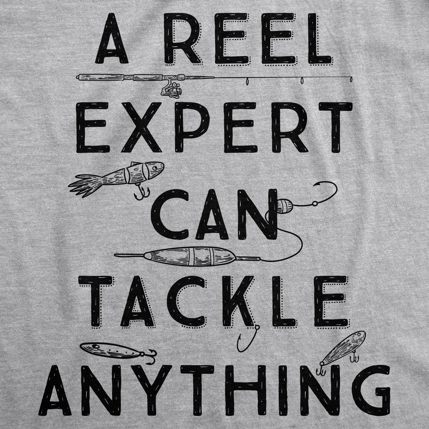 A Reel Expert Can Tackle Anything Men's T Shirt sold by Crazy Dog T-Shirts product image thumbnail 2