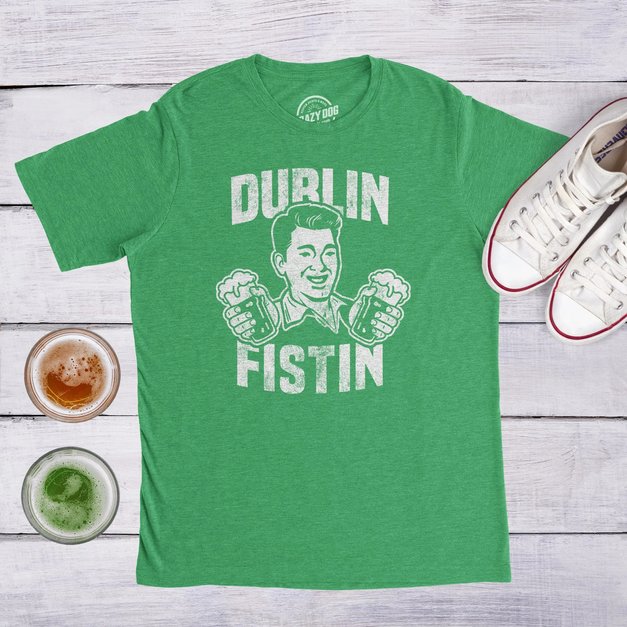 Dublin Fistin Men's T Shirt sold by Crazy Dog T-Shirts product image thumbnail 5