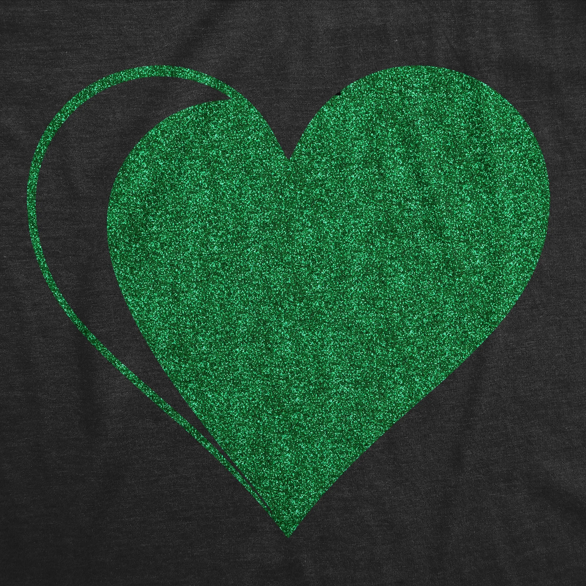 Green Glitter Heart Men's T Shirt sold by Crazy Dog T-Shirts product image thumbnail 2