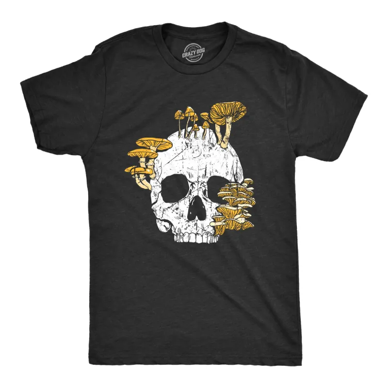 Mushroom Skull Men's T Shirt sold by Crazy Dog T-Shirts