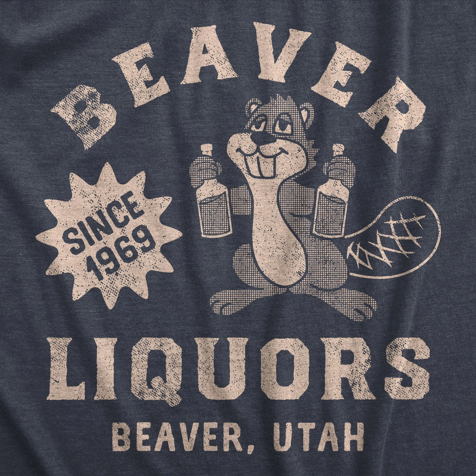 Beaver Liquors Men's T Shirt sold by Crazy Dog T-Shirts product image thumbnail 2