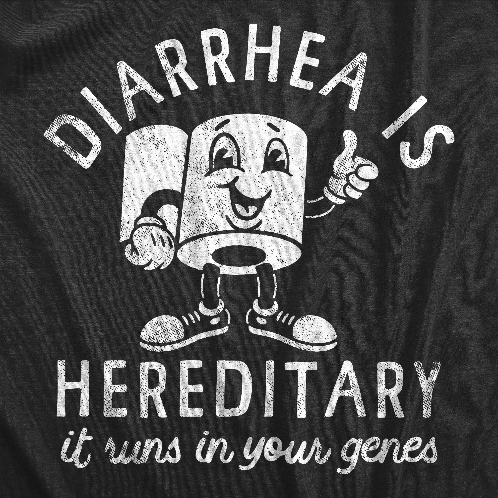 Diarrhea Is Hereditary It Runs In Your Genes Men's T Shirt sold by Crazy Dog T-Shirts product image thumbnail 2