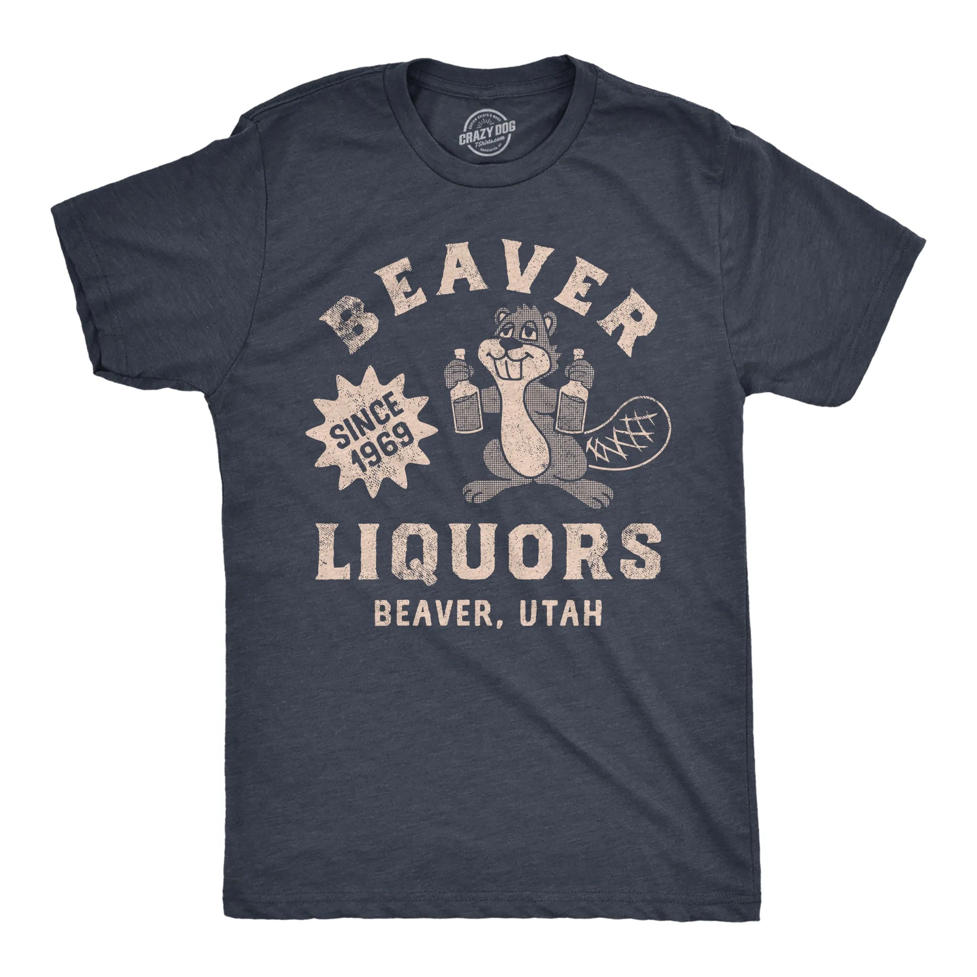 Beaver Liquors Men's T Shirt sold by Crazy Dog T-Shirts