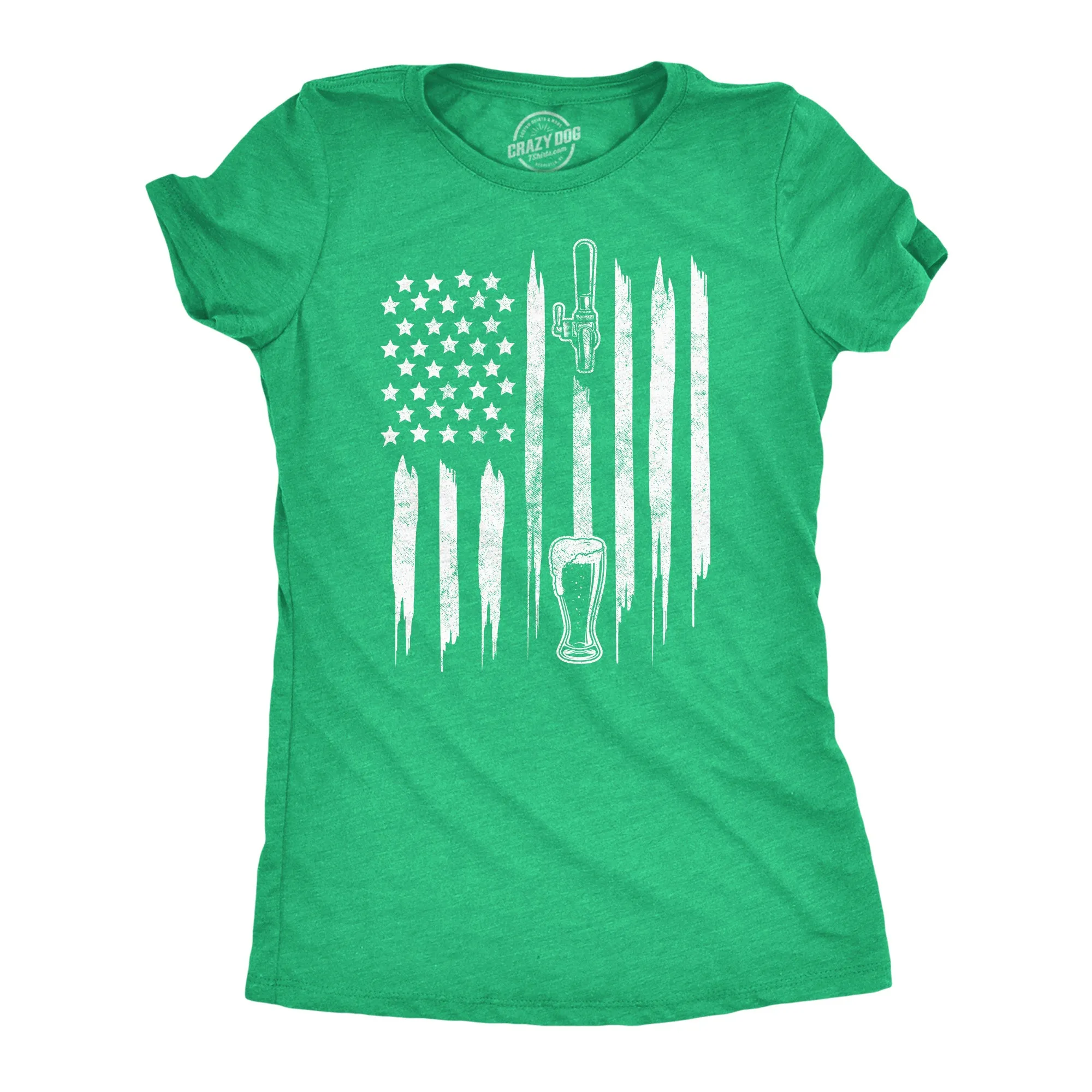 Craft Beer American Flag Women's T Shirt sold by Crazy Dog T-Shirts