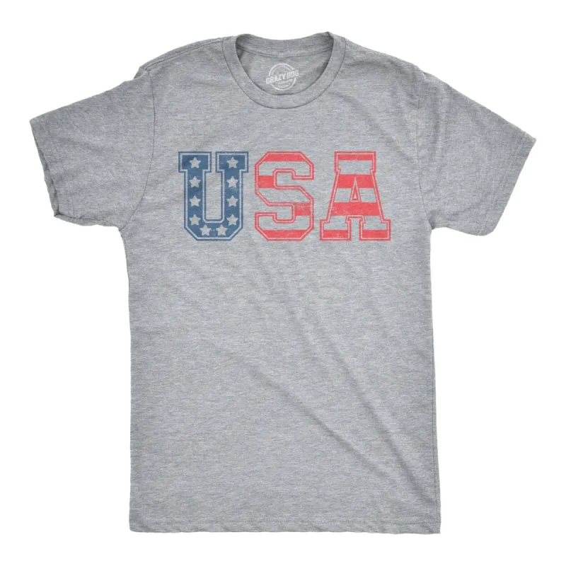 USA Men's T Shirt sold by Crazy Dog T-Shirts