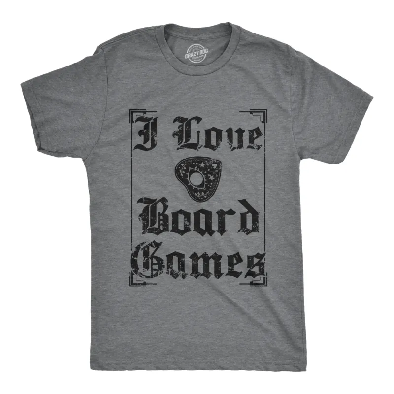 I Love Board Games Men's T Shirt sold by Crazy Dog T-Shirts