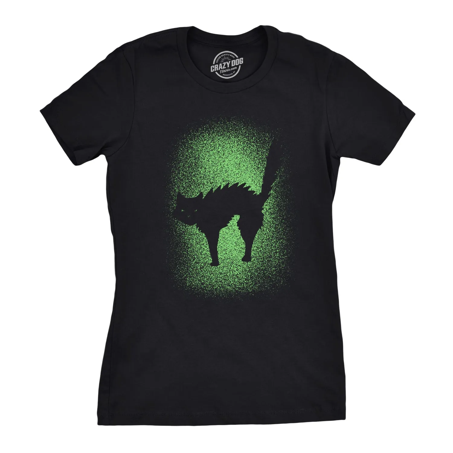 Glowing Cat Women's T Shirt sold by Crazy Dog T-Shirts