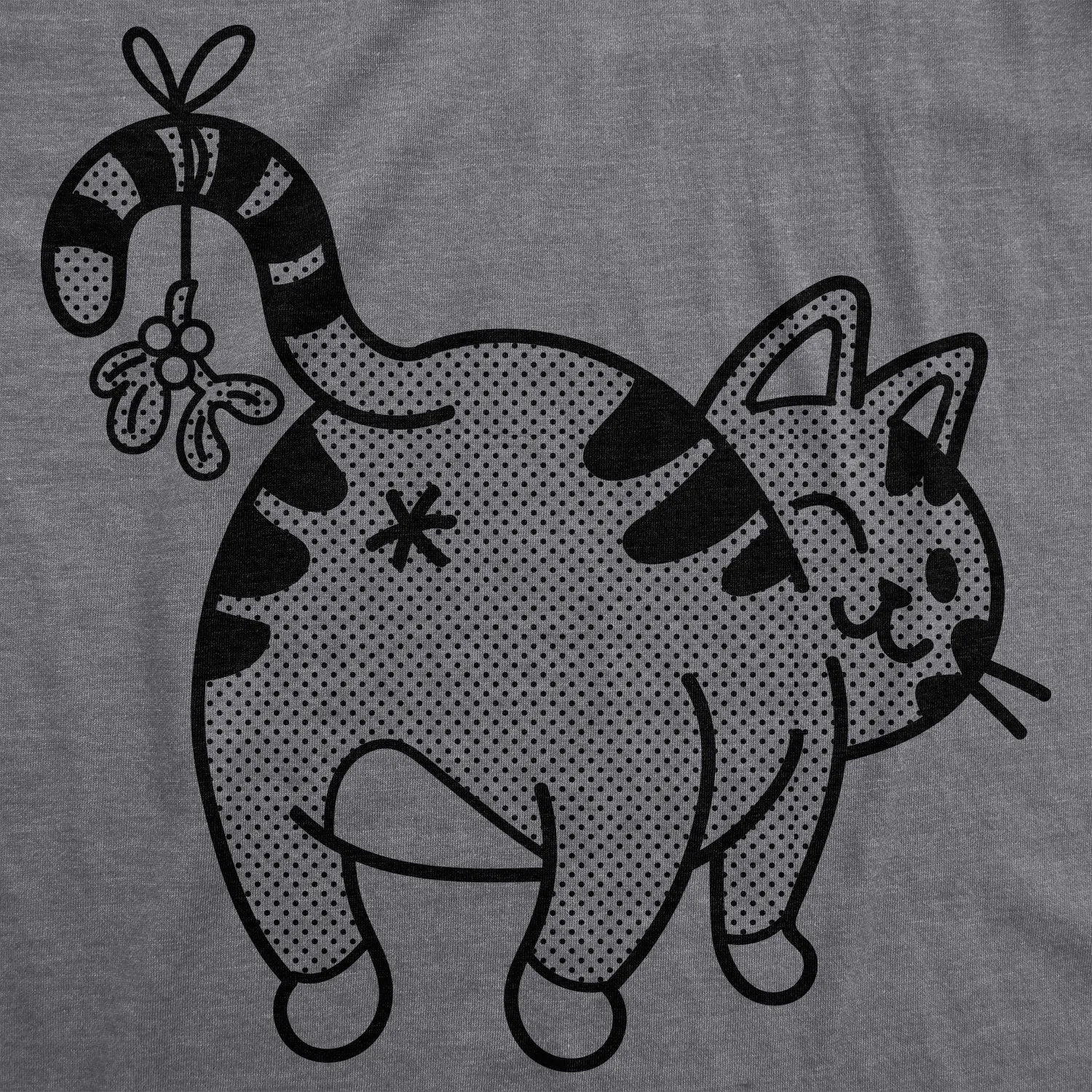 Mistletoe Cat Butt Women's T Shirt sold by Crazy Dog T-Shirts product image thumbnail 2