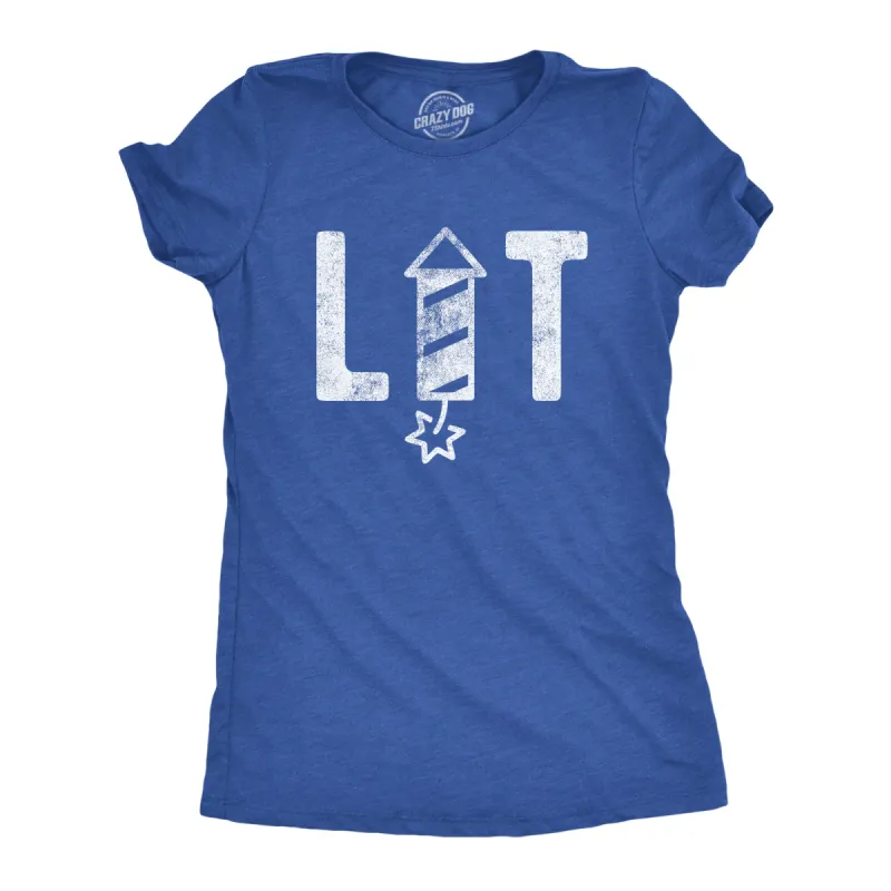 Lit Firework Women's T Shirt sold by Crazy Dog T-Shirts