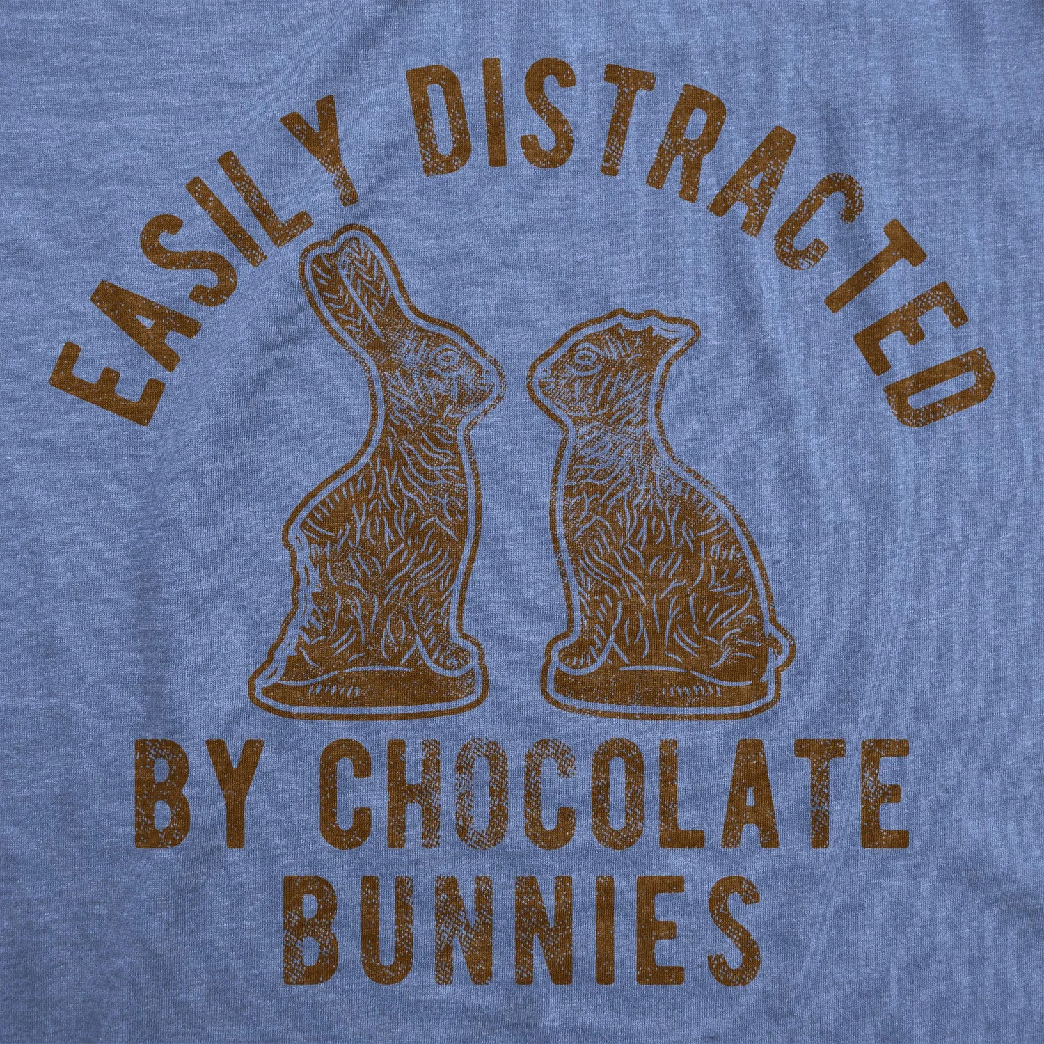 Easily Distracted By Chocolate Bunnies Women's T Shirt sold by Crazy Dog T-Shirts product image thumbnail 2