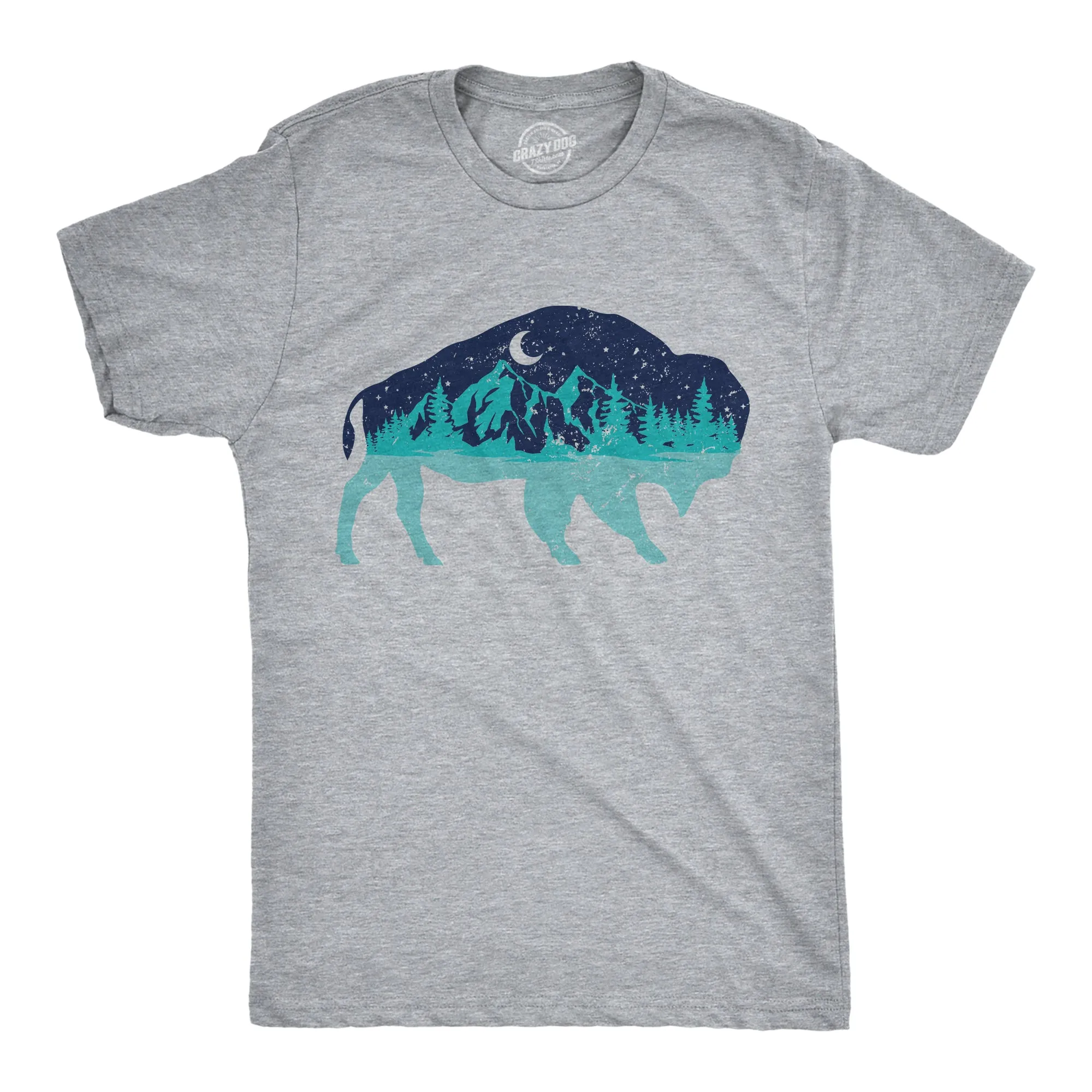 Nature Bison Men's T Shirt sold by Crazy Dog T-Shirts