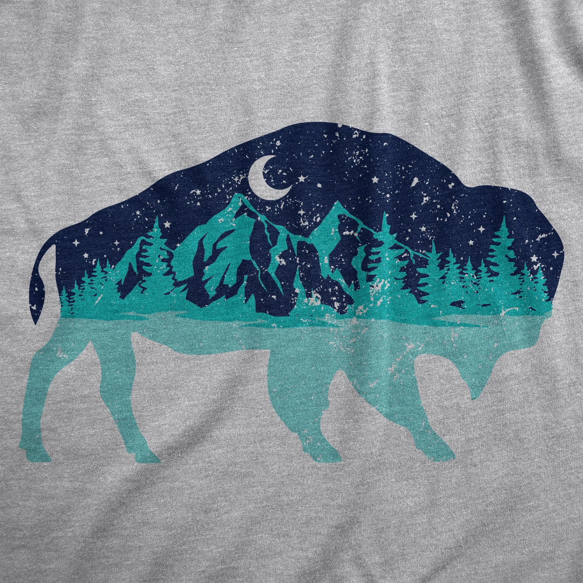 Nature Bison Men's T Shirt sold by Crazy Dog T-Shirts product image thumbnail 2