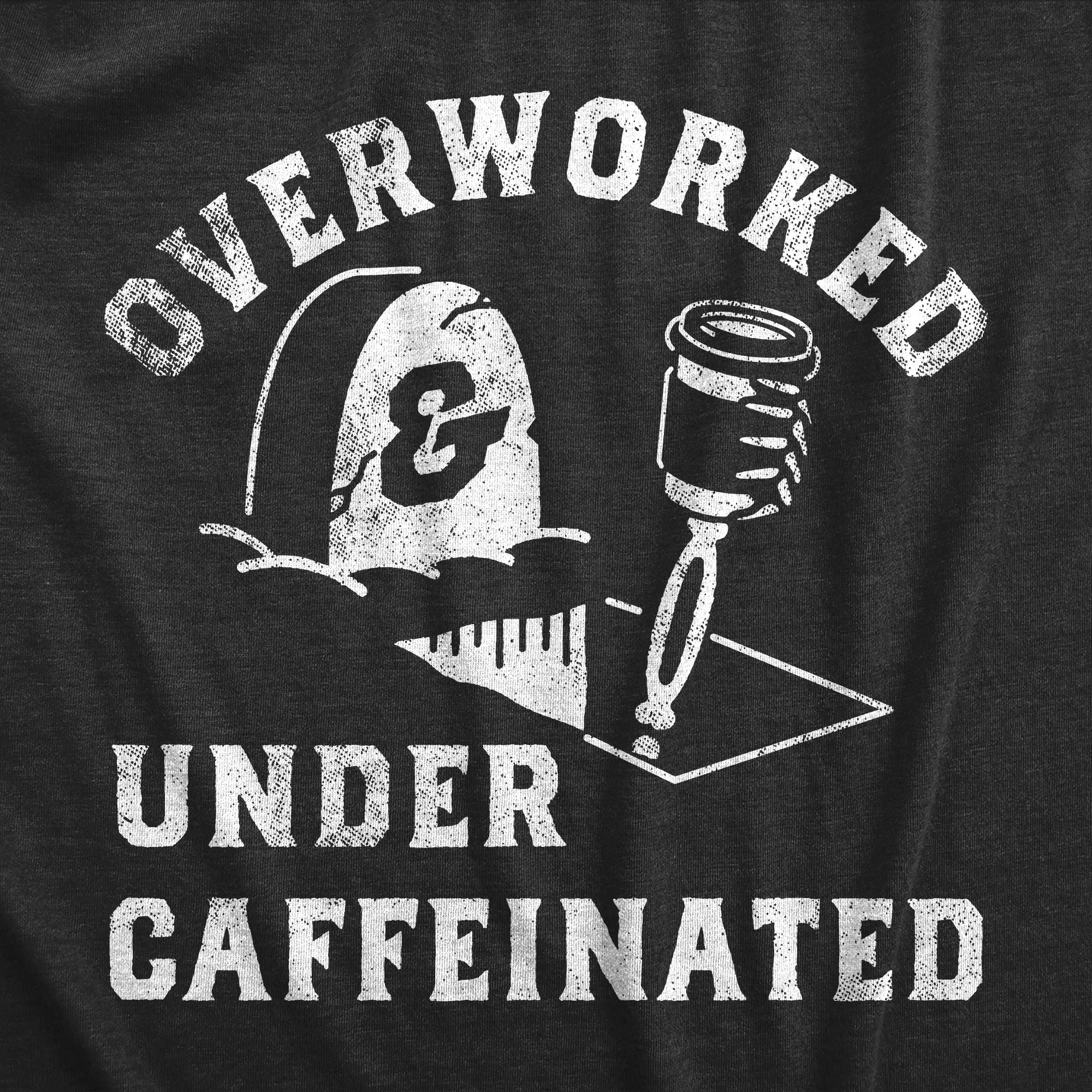 Overworked And Undercaffeinated Men's T Shirt sold by Crazy Dog T-Shirts product image thumbnail 2