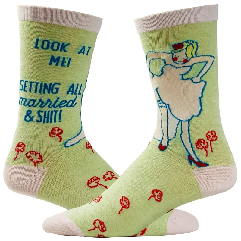 Women's Look At Me Getting All Married Socks sold by Crazy Dog T-Shirts