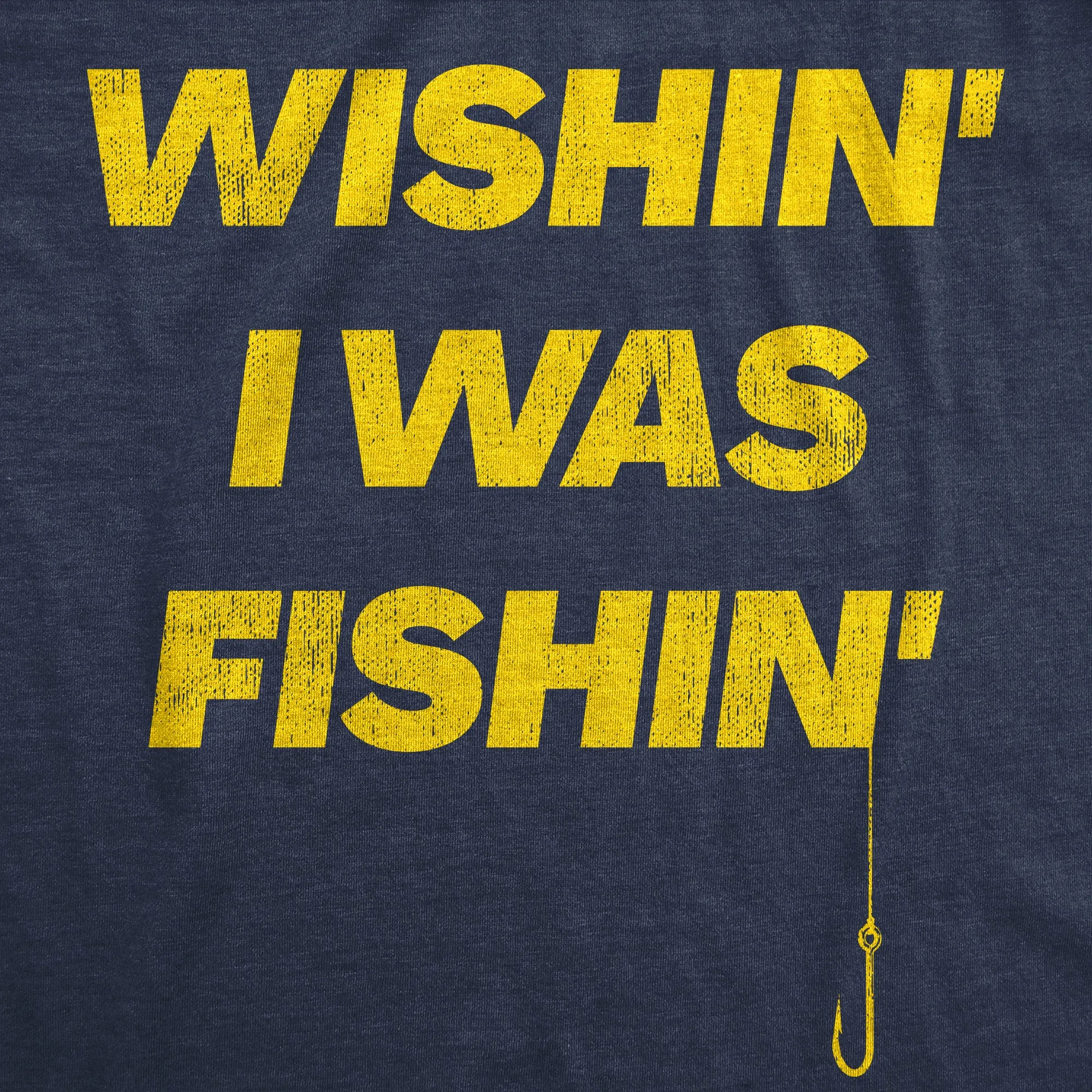 Wishin I Was Fishin Men's T Shirt sold by Crazy Dog T-Shirts product image thumbnail 2