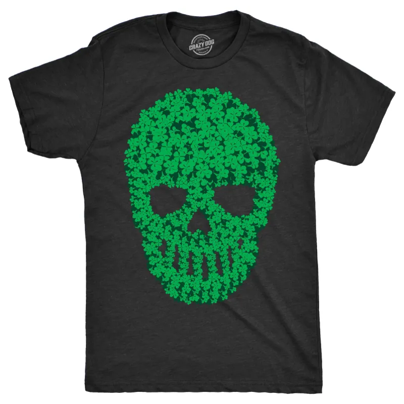 Skull Of Clovers Men's T Shirt sold by Crazy Dog T-Shirts