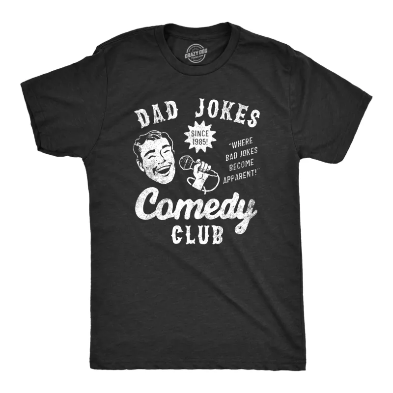 Dad Jokes Comedy Club Men's T Shirt sold by Crazy Dog T-Shirts