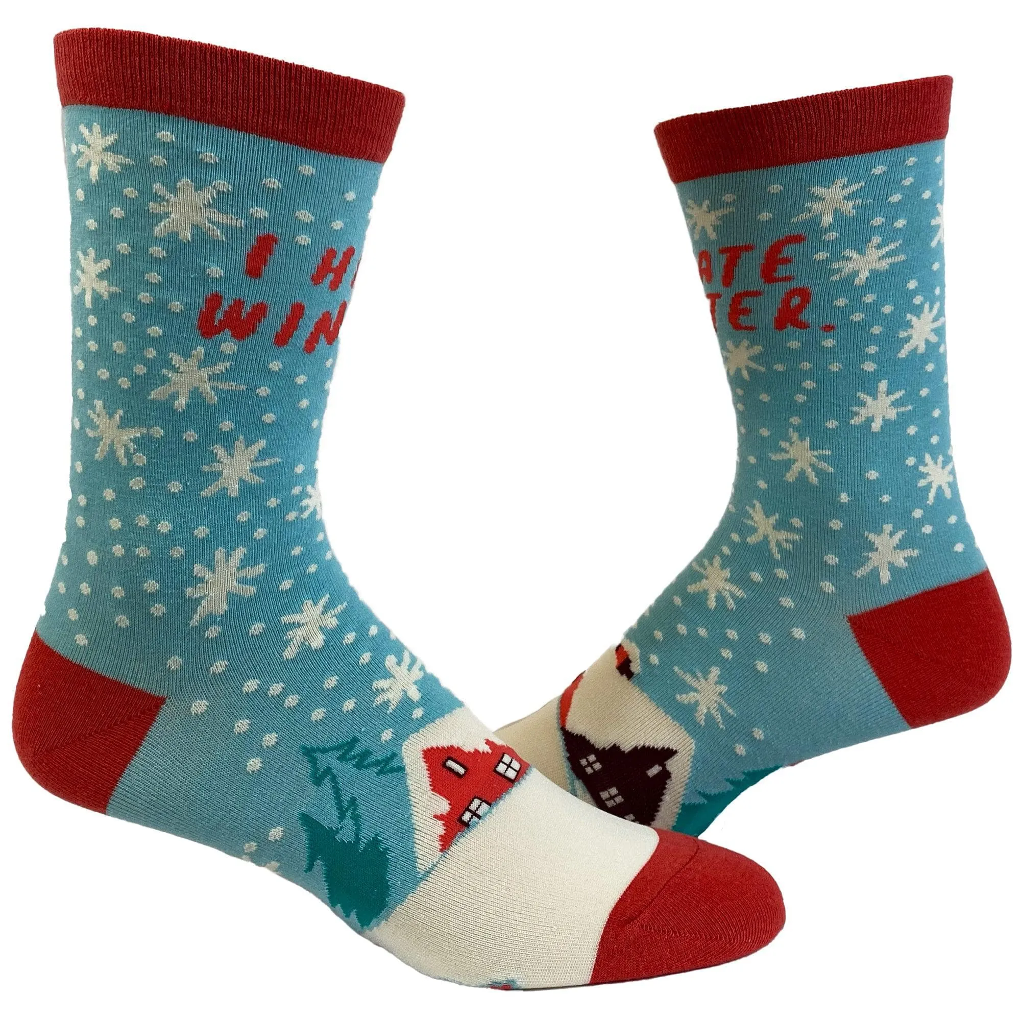 Mens I Hate Winter Socks sold by Crazy Dog T-Shirts