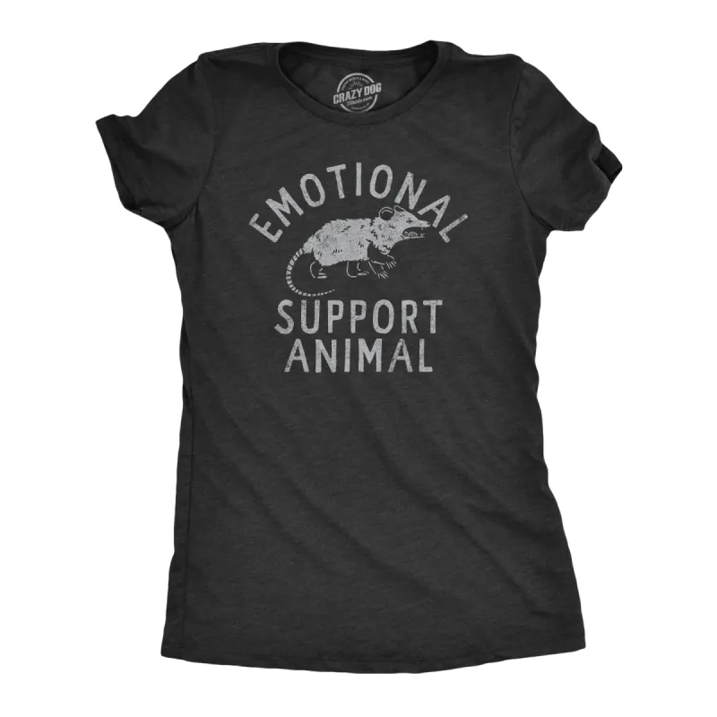 Emotional Support Animal Possum Women's T Shirt sold by Crazy Dog T-Shirts