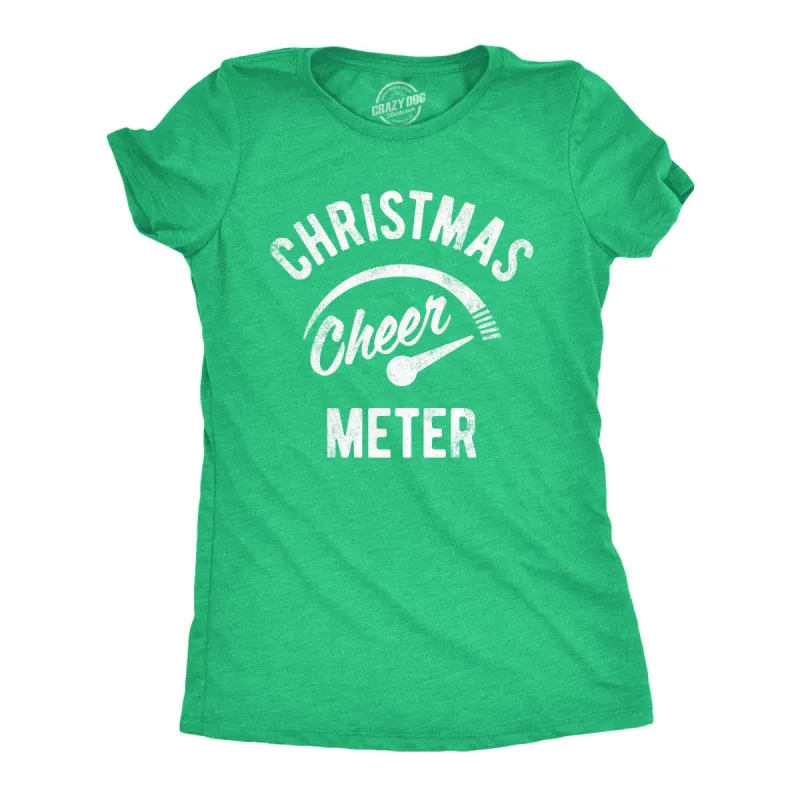 Christmas Cheer Meter Women's T Shirt sold by Crazy Dog T-Shirts