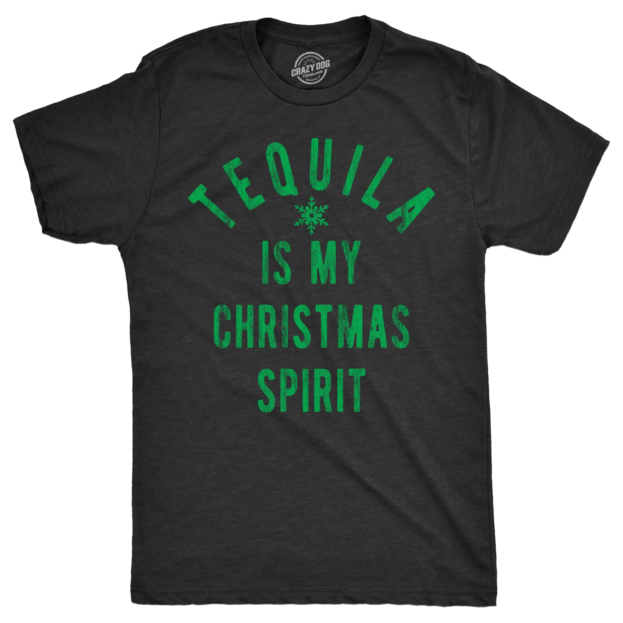 Tequila Is My Christmas Spirit Men's T Shirt sold by Crazy Dog T-Shirts