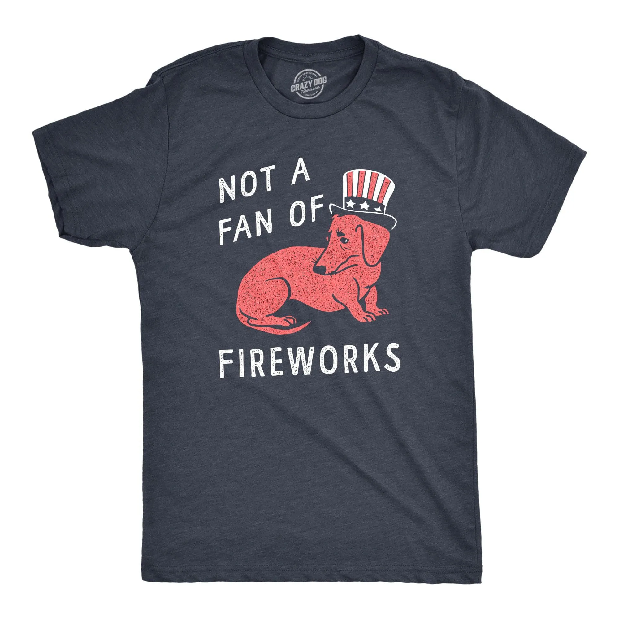Not A Fan Of Fireworks Men's T Shirt sold by Crazy Dog T-Shirts