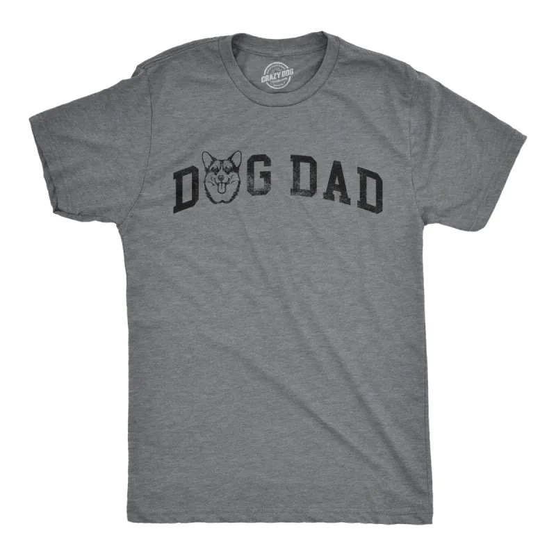 Dog Dad Corgi Men's T Shirt sold by Crazy Dog T-Shirts