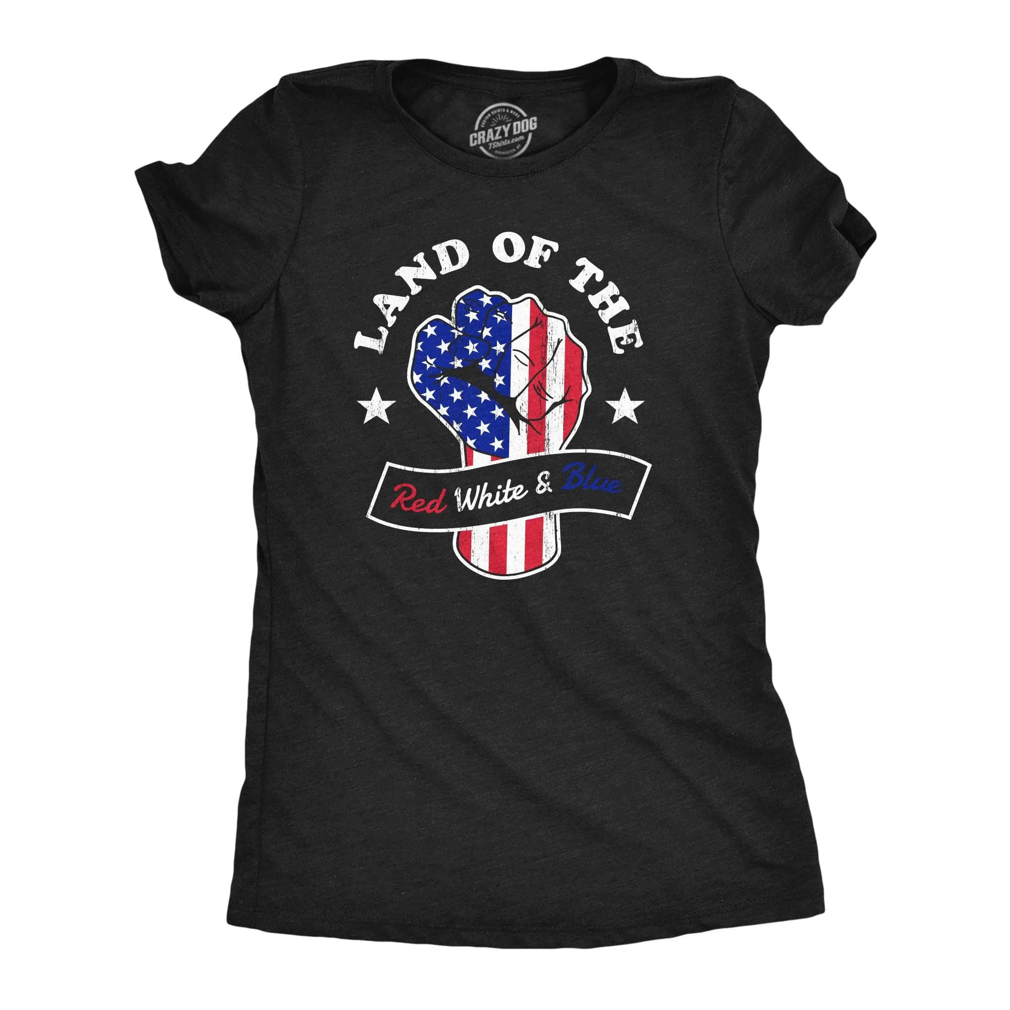 Land Of The Red White And Blue Women's T Shirt sold by Crazy Dog T-Shirts