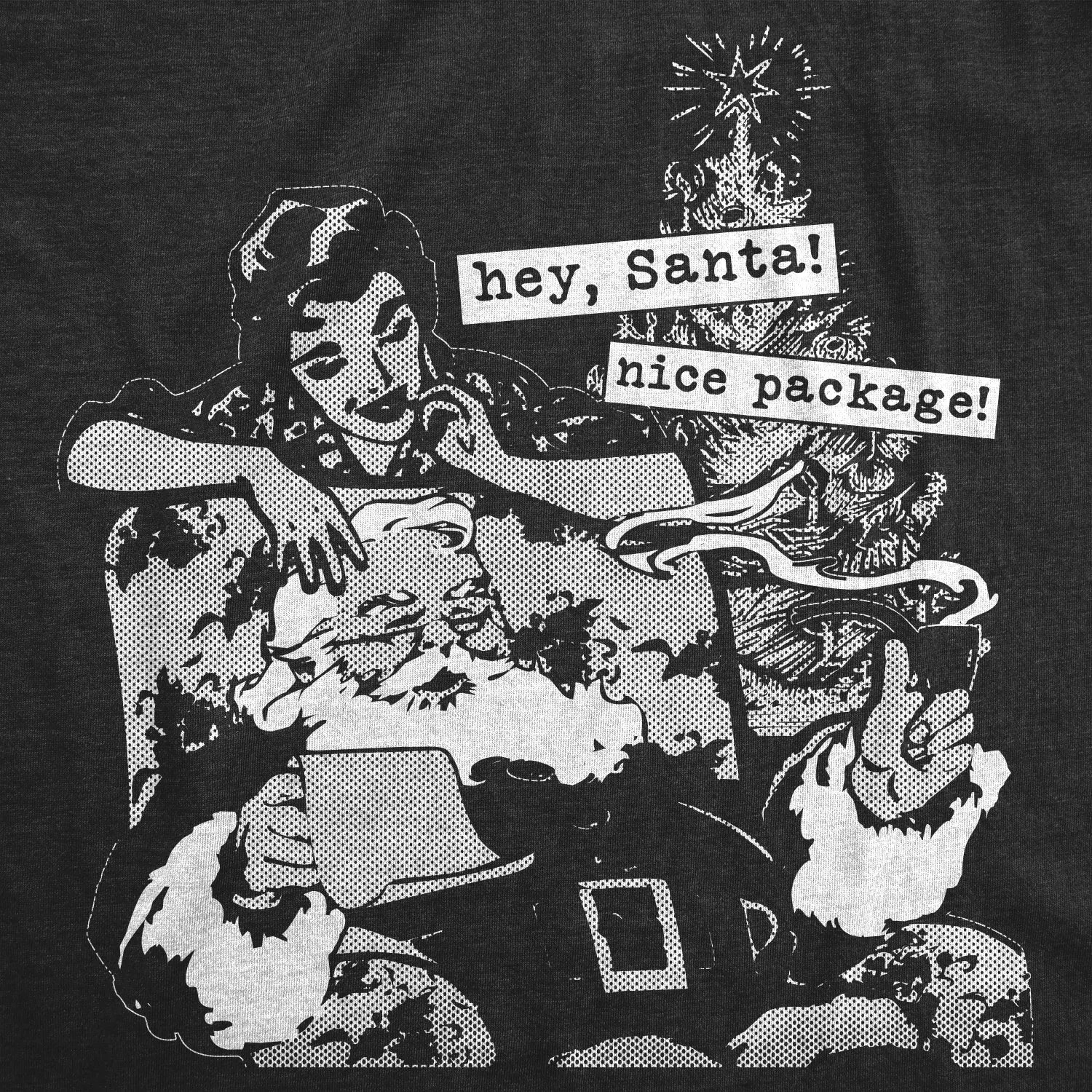 Hey Santa, Nice Package Women's T Shirt sold by Crazy Dog T-Shirts product image thumbnail 2