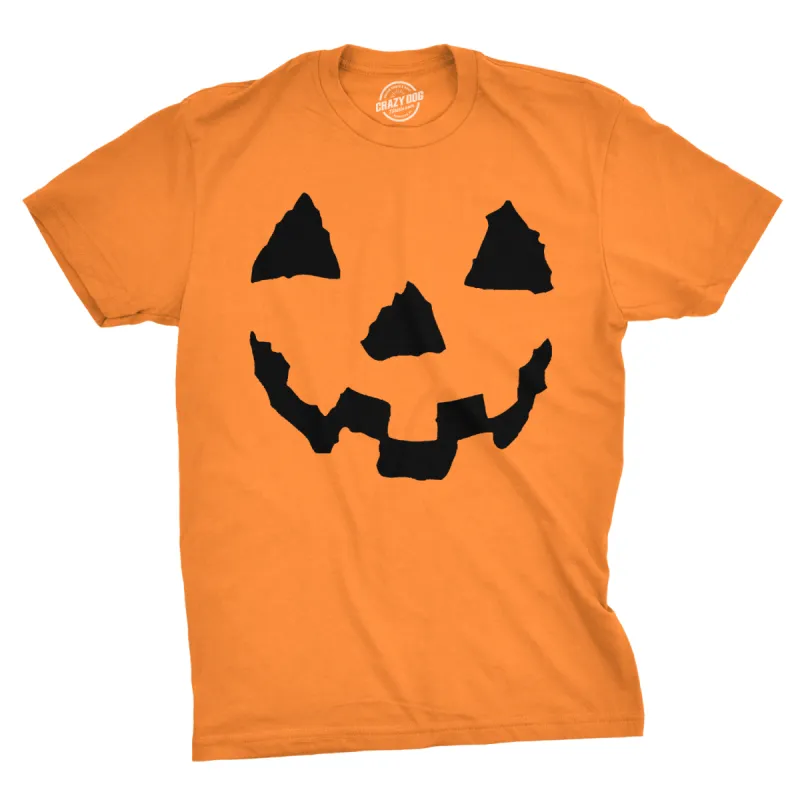 Pumpkin Face Men's T Shirt sold by Crazy Dog T-Shirts