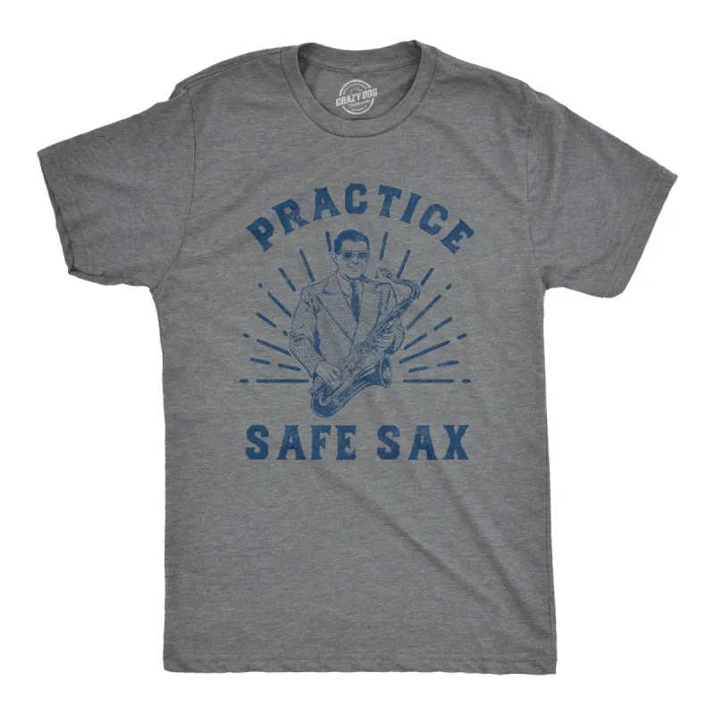 Practice Safe Sax Men's T Shirt sold by Crazy Dog T-Shirts