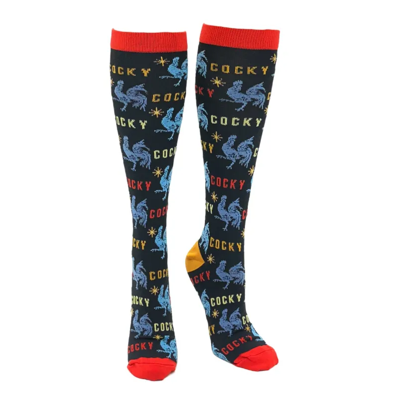 Cocky Compression Socks sold by Crazy Dog T-Shirts