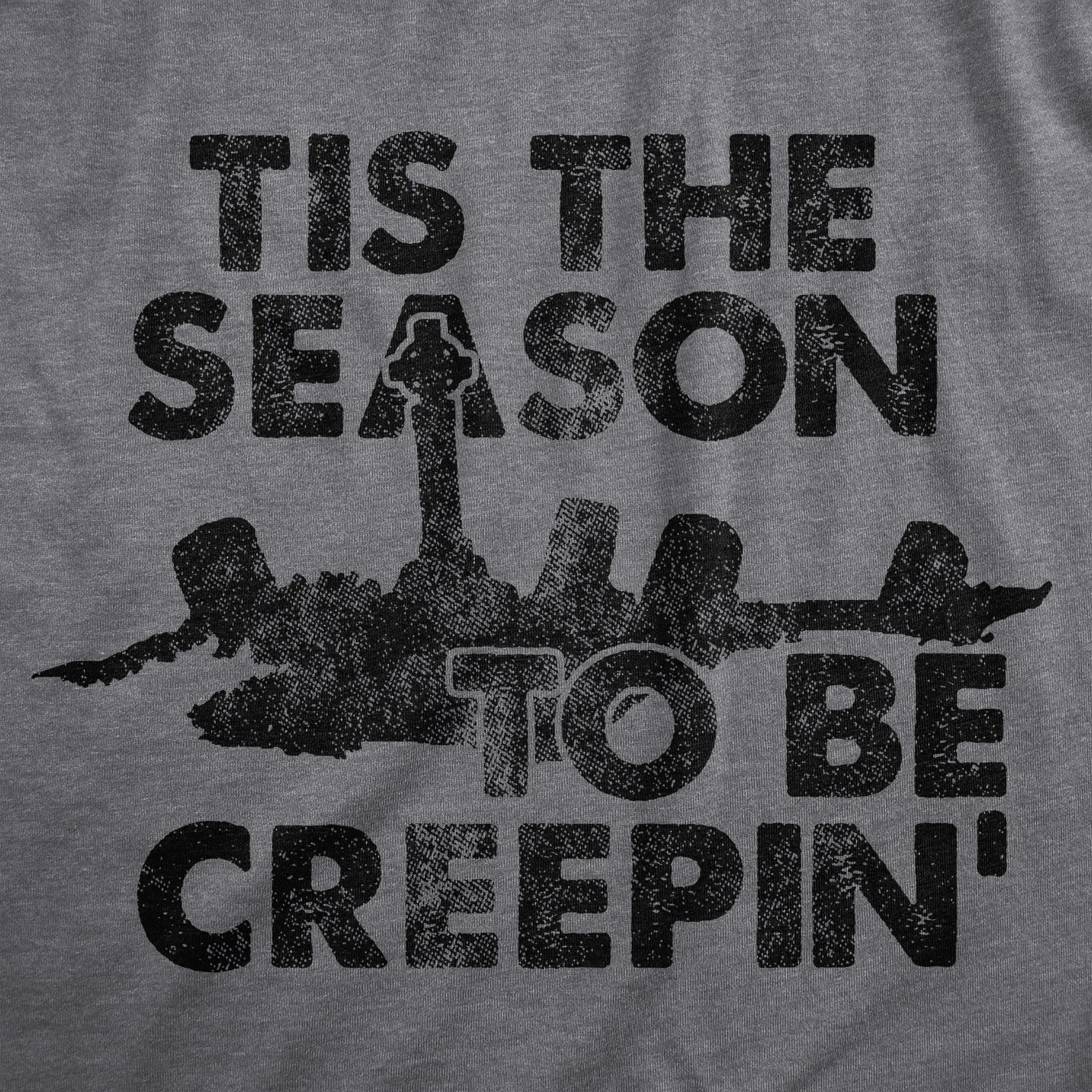 Tis The Season To Be Creepin Men's T Shirt sold by Crazy Dog T-Shirts product image thumbnail 2