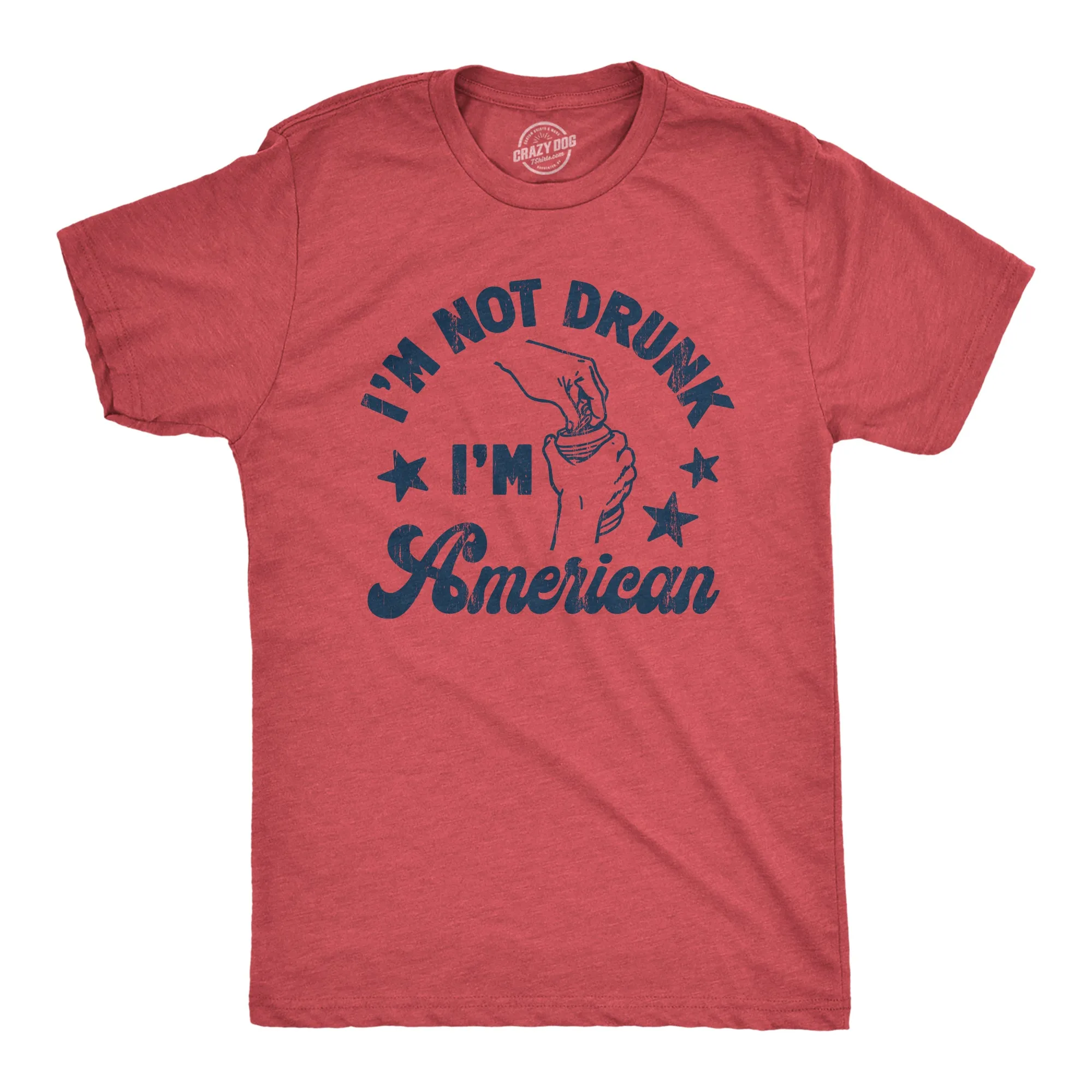 Im Not Drunk Im American Men's T Shirt sold by Crazy Dog T-Shirts