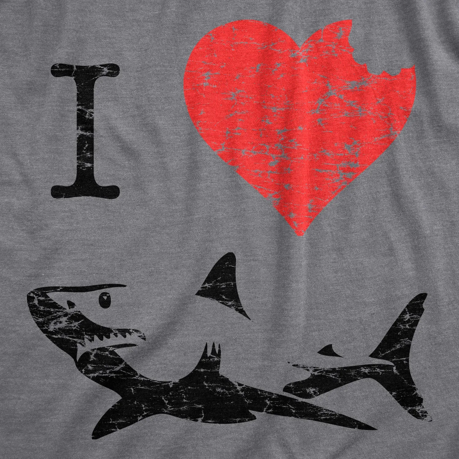 I Love Sharks Men's T Shirt sold by Crazy Dog T-Shirts product image thumbnail 4